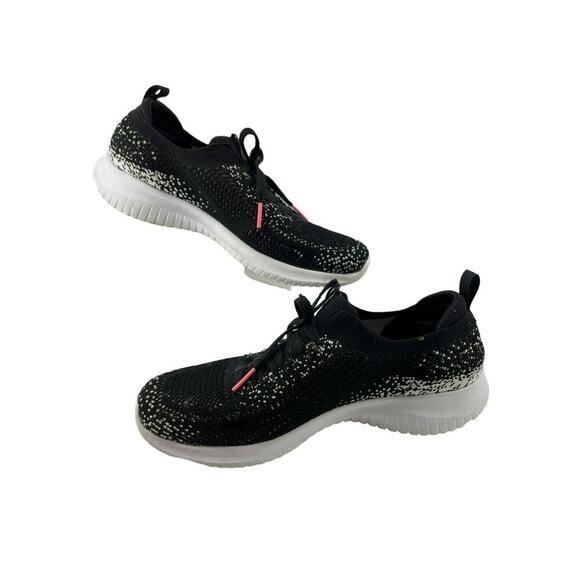Skechers Women's Ultra Flex Twinkle Twinkle Trainers Black White Sneaker Size 7. - Picture 9 of 9